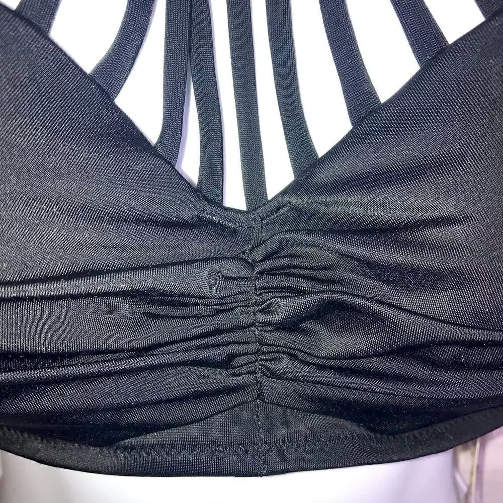 NEW Shade & Shore Macrame High Neck Bikini Top 34B